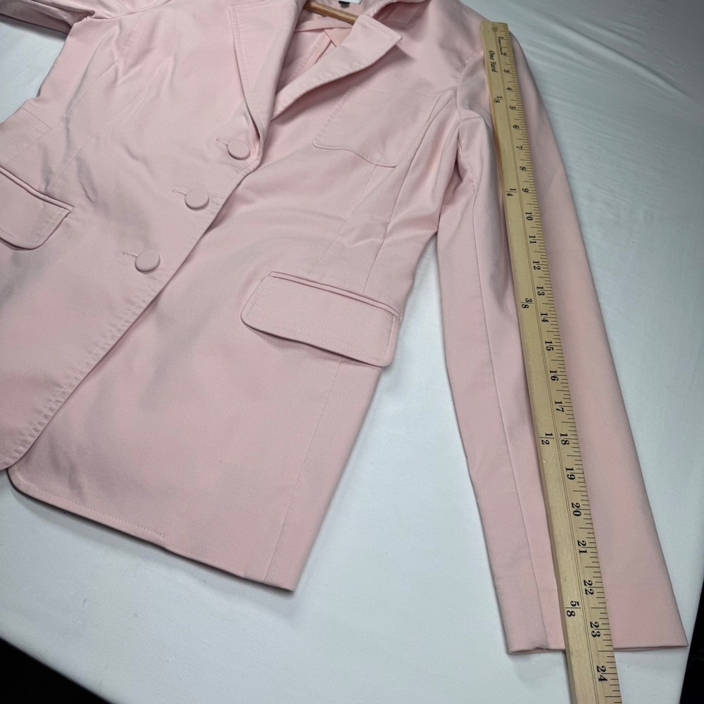 Cabi Grace Blazer 4 Carnation Pink Preppy Career Casual Stretch Cotton Excellent - Picture 7 of 13